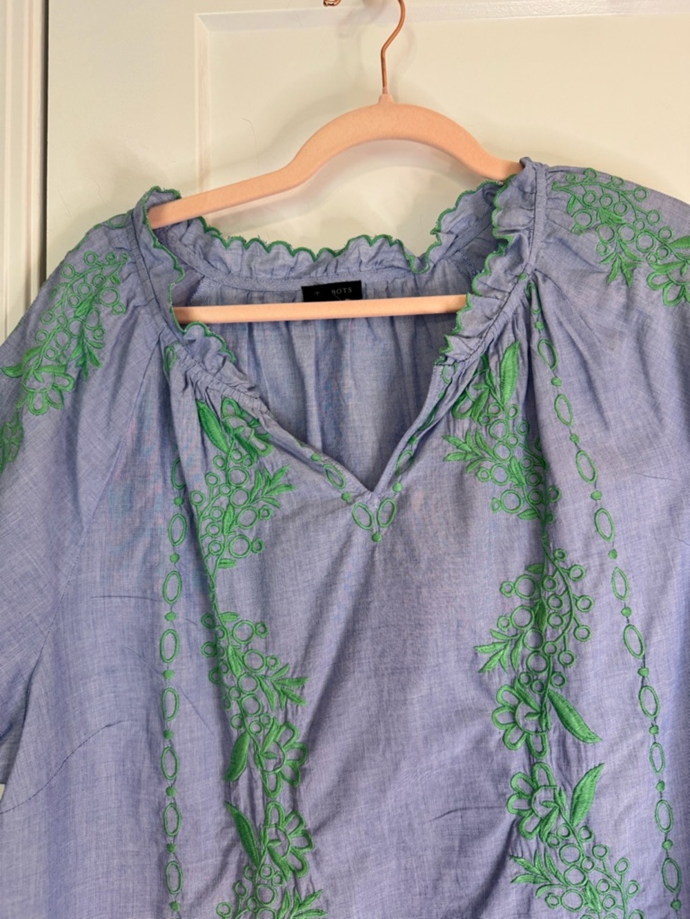 Talbots Cotton Boho Top - Picture 4 of 6